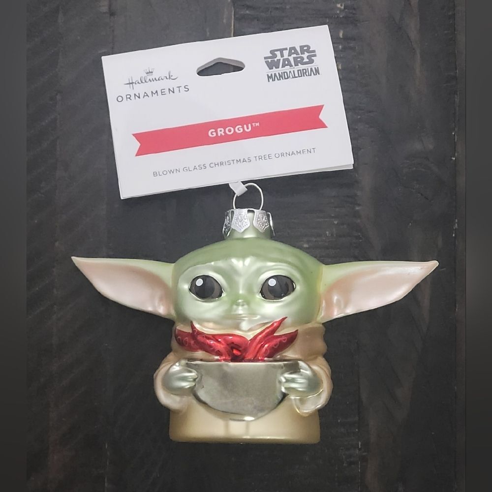 Hallmark Glass Christmas Ornament Star Wars The Mandalorian